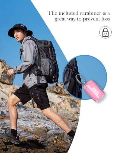 Case for AVIOT TE-V1R-HEN hololive English -Myth- Collaboration Wireless Earbuds,Soft Protective,Shockproof,BOVUGAC Silicone Case Cover with Keychain & Cleaning Kit & Lanyard-Pink - color: Pink