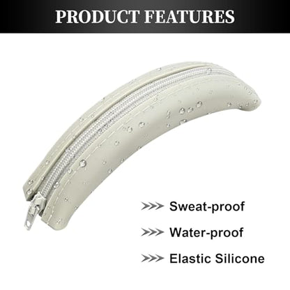 Replacement WH-1000XM4 Silicone Headband Cover Compatible with Sony WH-1000XM4, WH-1000XM3, WH-CH720N, WH-XB910N Headphones, Sweatproof & Washable Headband Cover Accessories (Beige) - color: Beige