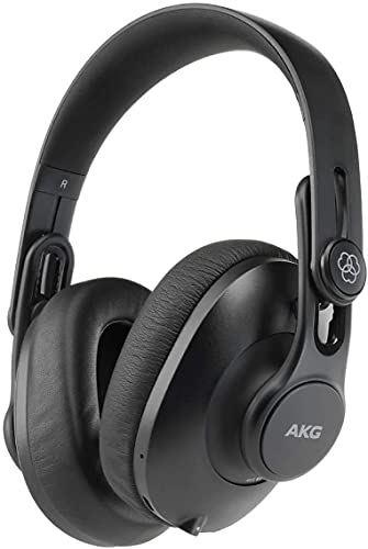 AKG Pro Audio K361BT Bluetooth Wireless or Wired, Over-Ear, Closed-Back, Light Weight, Foldable, Professional Recording Studio Headphones, Studio Monitor Mixing, Podcast, DJ Stereo Headsets, Black - style: Over Ear