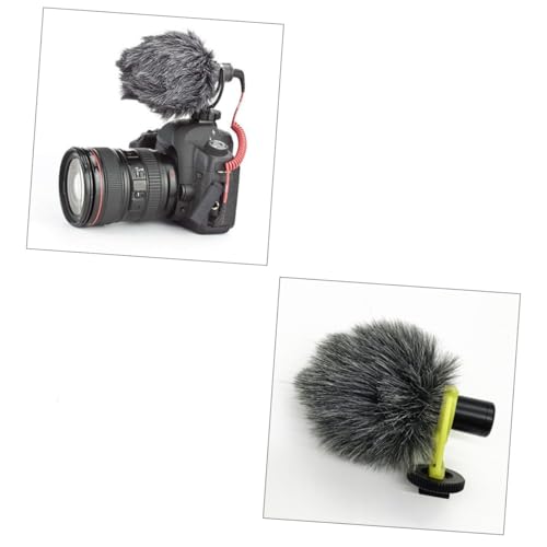 Vaguelly Windscreen Microphone Cover Windproof Furry Protector for Camera Microphones Reduces Wind Noise Easy to Use