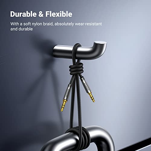 UGREEN 3.5mm Audio Cable, Nylon Braided, Male to Male, Hi-Fi Sound, 3FT - size: 3 feet