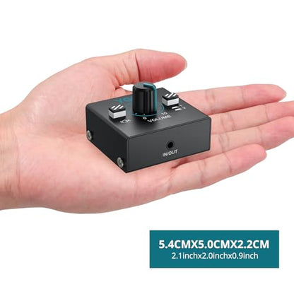 3.5mm Audio Switcher with Volume Control, 1 in 2 Out & 2 in 1 Out Bi-Directional Switcher, Mute Function,Easy Change Stereo Audio Switch Splitter 2 Ports Aux Selector for PC TV Phone Headphone - size: 2 Ports 3.5mm