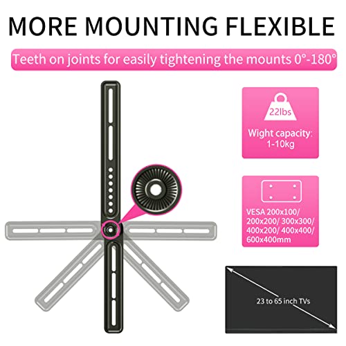 Universal Sound Bar Mount Bracket for Above/Under TV, Fits 23-65 Inch TVs, up to 22 lbs by XINLEI SBR301 - color: SBR301