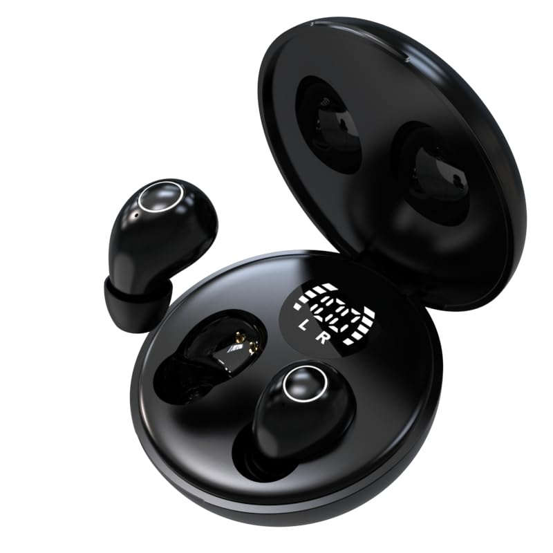 Mini Invisible Earbuds for Work and Sleep - Best Small Earbuds for Small Ear Canals - color: Black