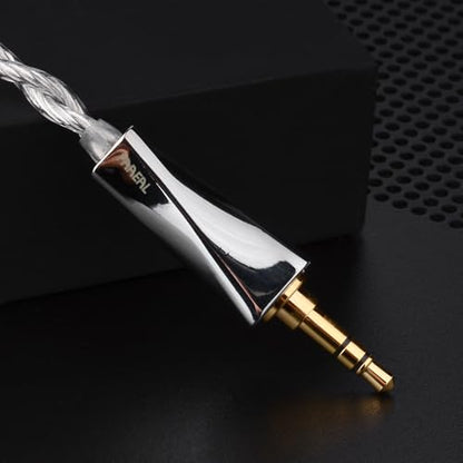 FAAEAL Earphone Cable with 2Pin QDC/S/C Pin,6N-OCC Silver Plated Litz HiFi Replacement Cable,3.5mm Upgrade Wire for KZ Castor D-FI ZSN PRO PR3 Krila ZVX TANGZU WANER TRN Conch Headphone (QDC 3.5mm)