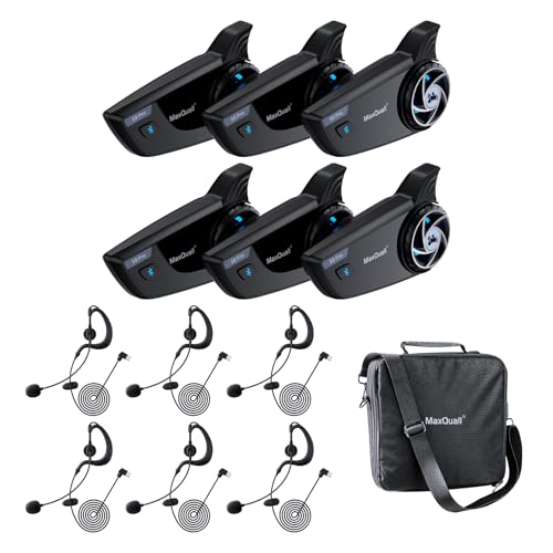 Referee Headset Communication System S8 Pro 2~8 Person Talk Same time for Football Baseball Volleyball (6S8 Pro(Model 1 Overhook Earphone)) - color: 6S8 Pro(Model 1 Overhook Earphone)