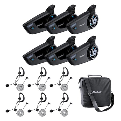 Referee Headset Communication System S8 Pro 2~8 Person Talk Same time for Football Baseball Volleyball (6S8 Pro(Model 1 Overhook Earphone)) - color: 6S8 Pro(Model 1 Overhook Earphone)