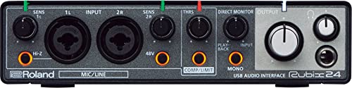 Roland 2-In 4-Out USB Audio Interface Bundle with Instrument Cable