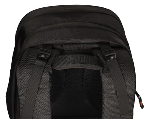 Gator Cases Club Series Backpack for DJ Equipment with Laptop Section and Bright Orange Interior; Small (G-CLUB BAKPAK-SM) - size: Small Backpack