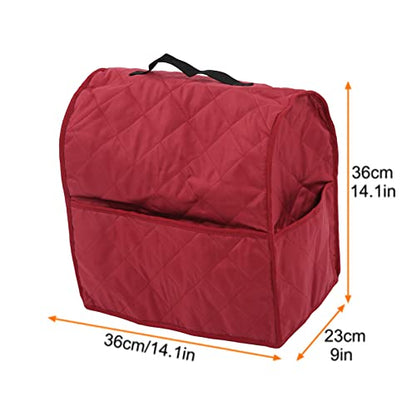 Kitchen Mixer Cover Carry Bag Premium Quilted Polyester Pongee Fabric Protective Dust Cover for Stand Mixers Blenders Storage 36cm x 36cm x 9.1in (Wine Red) - color: Wine Red