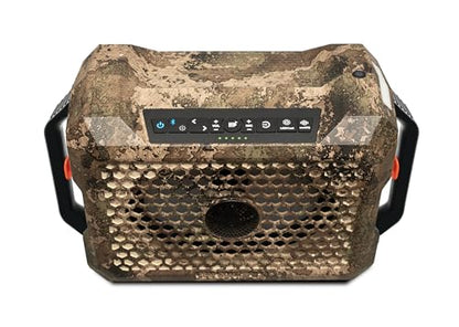 ECOXGEAR Defender: Outdoor Portable Bluetooth Speaker, 121dB Massive Sound, Waterproof and Drop Proof, with LED Party Lights, Pair up to 100, 25+ Hours Playtime (TrueTimber Strata Camo) - color: TrueTimber Strata Camo