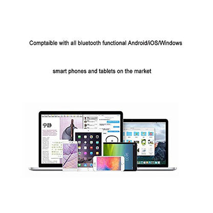 Single Earbud Bluetooth Earpiece,Cellphone Wireless Mic Headset 10Hr | Low Profile Ear Bud,Compatible with iPhone Android Phone TV,Handsfree Mini Headphone for Work Office Truck Car Driving