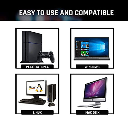 USB Microphone, Plug & Play Gaming Mic, Microphone for Streaming with Mute Button, Ideal for Gaming, Meetings (Black)