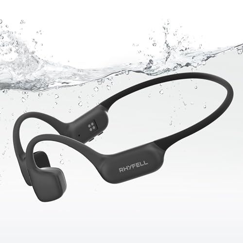 Bone Conduction Swimming Headphones with 32GB MP3 Player | IP68 Waterproof Open-Ear Wireless Sports Headphones, 10H Playtime, Bluetooth 6.0, Secure Fit for Running Swimming Surfing - color: Grey