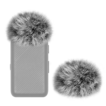 Geekria for Creators Furry Windscreen Compatible with DJI Mic, Mic DeadCat Wind Cover Muff, Fluff Cover Windshield, Wind Noise Reduction (Grey / 2 Pack)