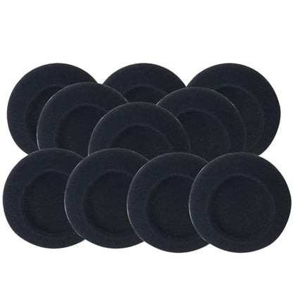 10PCS Ultra Soft Ear Pad Foam Covers Rollable for Storage 2.4 Inches for Standard Size Office Phone Headsets Head Mounted in-Ear Black
