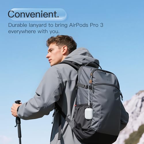 Case for AirPods Pro 3 Never-Sretch-Out DamonLight Shock-Proof Protective Semi Hard Silicone Case Compatible with Apple Airpods Pro 3rd Generation (White) - color: White2025