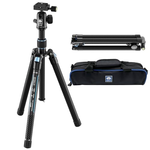 SIRUI 60" Carbon Fiber Tripod for Camera with 360° Panoramic Ball Head, Arca QR Plate, Compact Lightweight 2.1lbs Travel Tripod for DSLR Video Camcorder, Max Load 10kg, Traveler X-III - size: 60" Ball Head Tripod