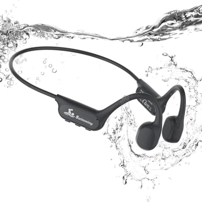 ANSTEN Swimming Headphones Bluetooth 6.0 Bone Conduction Headphones IPX8 | Earbuds with MP3 Mode 8GB Memory Open Ear Earphones, Underwater Headphones for Swimming Running Surfing Cycling