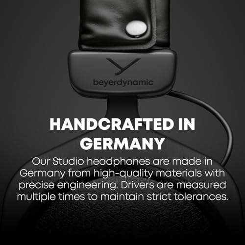 beyerdynamic DT 770 PRO, 250 Ohm, Closed Back, Over Ear, Wired Professional Studio Headphones, Audio Monitors, Audiophile, 3m Coiled Cable, Black with Limited Edition Black Velour Ear Pads | Closed Back, Over Ear, Wired Professional Audio Monitors, Audiop