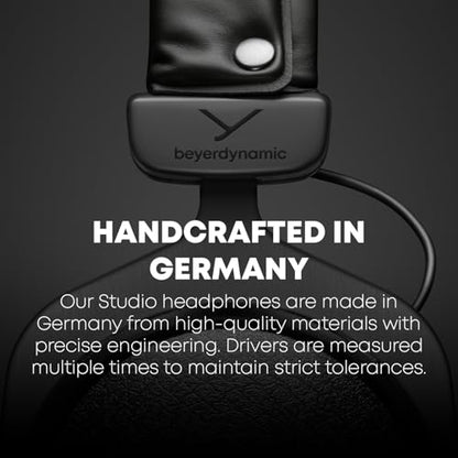 beyerdynamic DT 770 PRO, 250 Ohm, Closed Back, Over Ear, Wired Professional Studio Headphones, Audio Monitors, Audiophile, 3m Coiled Cable, Black with Limited Edition Black Velour Ear Pads | Closed Back, Over Ear, Wired Professional Audio Monitors, Audiop
