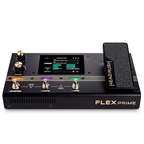 HeadRush Flex Prime Electric Guitar Multi-Effects Pedal | Multi-Effects Processor with Amp Cloner, Looper, Auto-Tune, Wi-Fi, Bluetooth, Touchscreen, Drum Machine, Neural Amp Modeler - style: Flex Prime