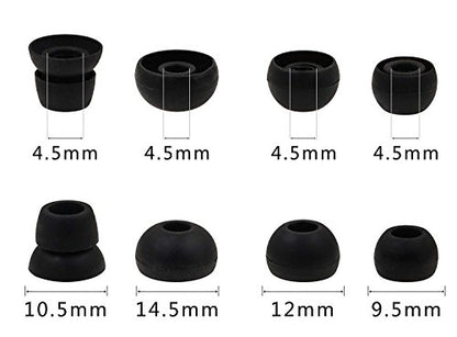 Alitutumao 4 Pairs Powerbeats 3 Replacement Earbuds Silicone Eartips Compatible with Wireless Powerbeats 3 Powerbeats3 Beats by dr dre Earphones, Black