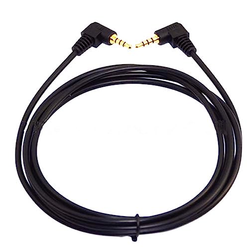 3.5mm Audio 4Pole Male Cable Dual 90Degree Stereo Headphone3.28ft | 3.5mm 4 Pole TRRS Male to Male Aux Cord 1m for Phone Tablet MP3 Laptop Microphone