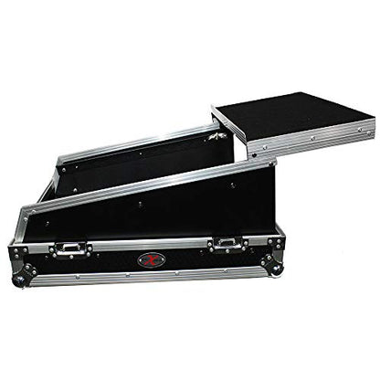 ProX XS-19MIX14ULTHW 14U ATA Slanted Mixer Rack Case with Sliding Laptop Shelf for 16 Channel Mixers & Audio Equipment
