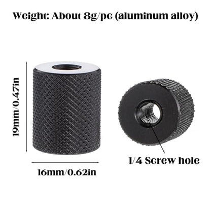 3 Pack 1/4" to 1/4" Camera Screw Converter 1/4" Female Double Threaded Hole Adapter 1/4inch Female to Female Tripod Nut Connectors for Magic Arms Camera Mount Tripod Stand Microphone Stand