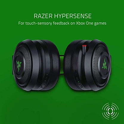 Razer Nari Ultimate Wireless 7.1 Surround Sound Gaming Headset: HyperSense Haptic Feedback - Auto-Adjust Headband - Retractable Mic – for Xbox Series X & S, Xbox One - Black/Green