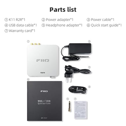 FIIO K11 Compact Desktop R2R Architecture DAC and Headphone Amplifier (Black)