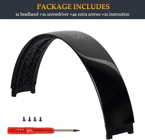 Studio 2 Headband as Same as The OEM Arch Band B0501 Replacement Parts Accessories Compatible with Beats by Dr. Dre Studio2 Wired/Wireless (Model B0500/B0501) Headphones (Gloss Black) - color: Gloss Black