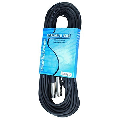 50 Foot Male to Female XLR Microphone Cable (Black) - color: Black