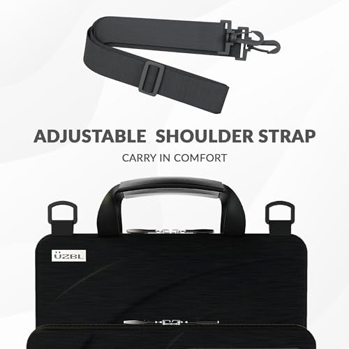 UZBL 13-14 inch Always on Pouch Work In Case For Chromebook and Laptops, Designed For Students, Classrooms, and Business - color: Black Fabric