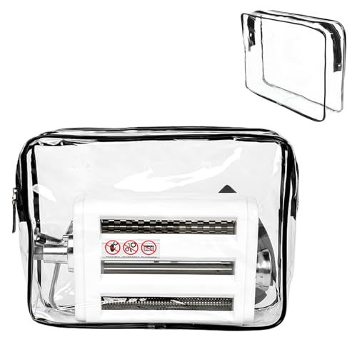 Transparent Stand Mixer Attachment Storage Bag, Dustproof Kitchen Organizer for Mixer Accessories, Clear PVC Zipper Pouch with Breathable Holes, Fits Most Brands, Easy to Clean, Space Saving