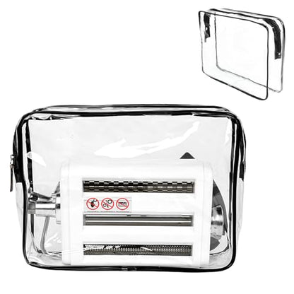 Transparent Stand Mixer Attachment Storage Bag, Dustproof Kitchen Organizer for Mixer Accessories, Clear PVC Zipper Pouch with Breathable Holes, Fits Most Brands, Easy to Clean, Space Saving