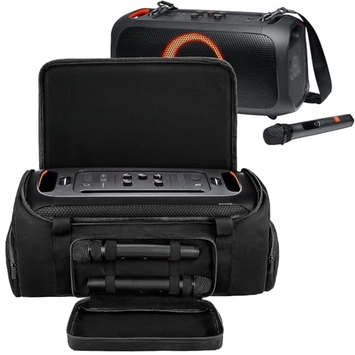LEFOR·Z Travel Carrying Case Compatible with JBL PartyBox On The Go Speaker | Storage Tote Bag Fits for JBL PartyBox On-The-Go Essential/Boombox 4 Portable Party Speaker,Case Only,No Shoulder Strap - color: Black
