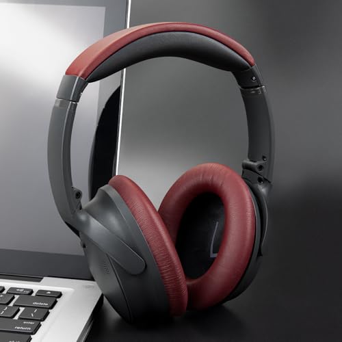 SOULWIT Earpads for Bose (QC45/QC SE/QC Wireless) - Burgundy - color: Burgundy