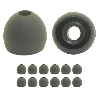Earphones Plus 6 Pr Black Medium Ear Tips Replacement Ear Tips for in Ear Earbud Earphones - size: Medium