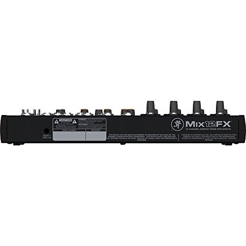 Mackie Mix Series Mix12FX 12-Channel Compact Mixer with Effects, Black - size: Mix12FX