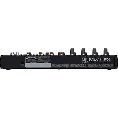 Mackie Mix Series Mix12FX 12-Channel Compact Mixer with Effects, Black - size: Mix12FX