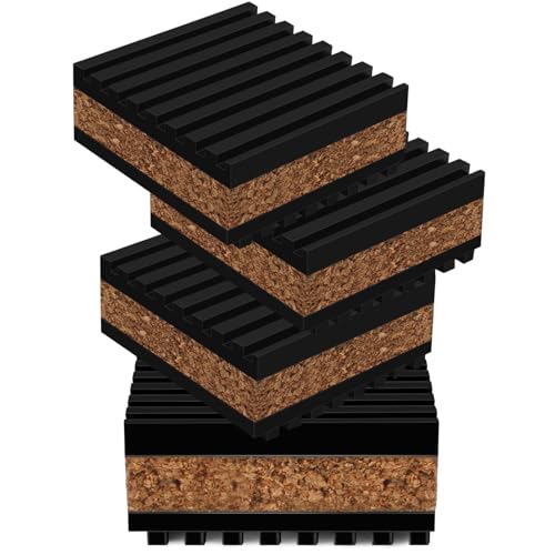 4 Cork soundproof Pads (2" X 2" X 7/8")
