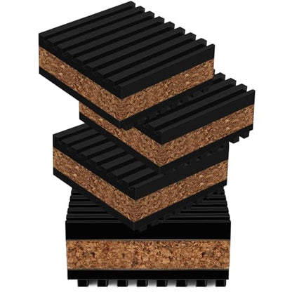 4 Cork soundproof Pads (2" X 2" X 7/8")