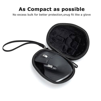 Ginsco Hard Travel Case Compatible with Logitech MX Master 4 / MX Master 3S / Master 3 Ergonomic Wireless Mouse, Universal Hard Shell Storage Case (Black, L) - color: Black, size: L