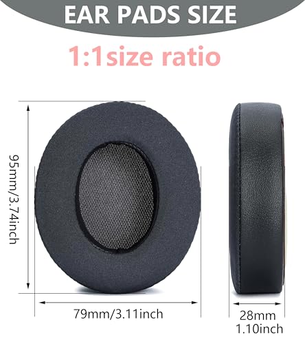 Replacement Ear Pads for Beats Studio 3.0 Wireless Titanium Color - color: Ice/titanium color