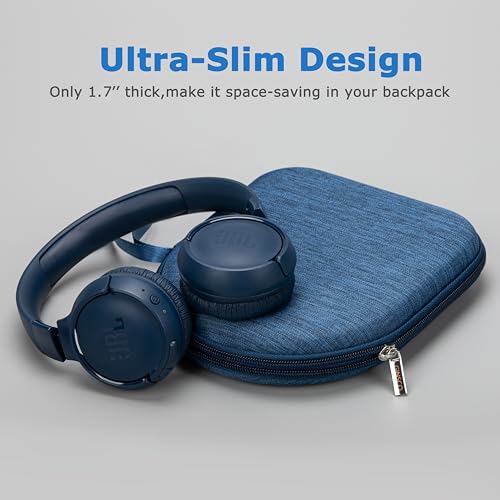 Ginsco Case Compatible with JBL Tune 510BT/520BT/500BT with Sony WH-CH520/510, Ultra-Slim Hard Shell Headphone Case for On Ear Headphones (Blue) - color: Blue