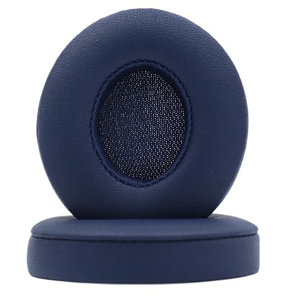 Headphone Replacement Ear Pad Cover Compatible with Beats by Dre Solo3 Solo2 Wired Wireless Headphones Protein Leather Memory Foam Headphone Cushion Ear Muffs-College Blue - color: college blue
