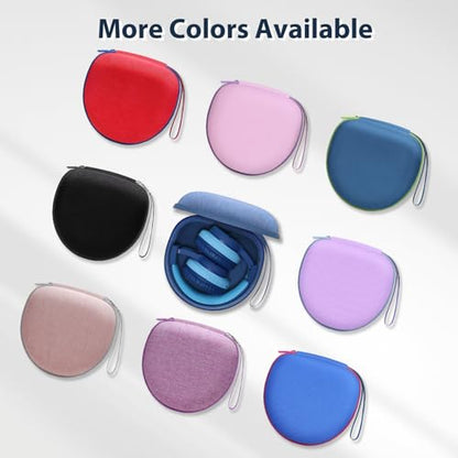 Kids Headphones Case Compatible with JBL Junior 320 / Junior JR 320BT / iClever BTH12 / HS19 / BTH26 / JoySpark-T5 / Candy Bila BH03 / EarFun/IMYB/MIDOLA MD-B01/Noot Kids Headphones, Blue (Case Only) - color: Blue