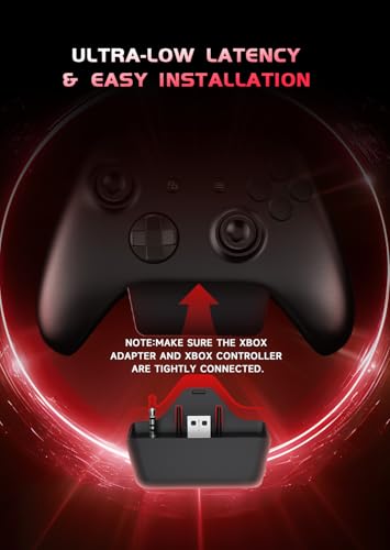 RYR Wireless Gaming Headset for Xbox Series X|S, Xbox One, White-Red | Bluetooth 5.3, 3D Surround Sound, Rotatable Earmuffs, Gaming Headphones with Noise Canceling Microphones - color: White-Red